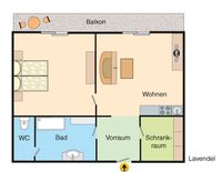 Sonnelino - Dreibett Appartement Lavendel - Familienarrangement