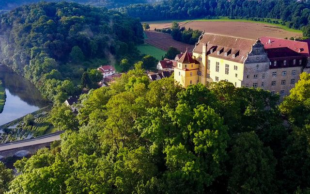 Biohotel Schloss Kirchberg: Gelände von oben